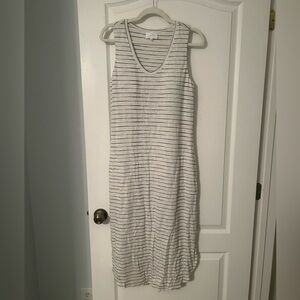 Soma White and Gray Sheath Midi Dress medium